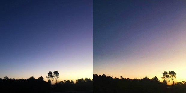 Cauã Reymond e Mariana Goldfarb publicam foto da mesma paisagem (Foto: Instagram / Reprodução)