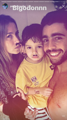 Luana Piovani e Pedro Scooby com o filho, Dom (Foto: Snapchat / Reprodução)