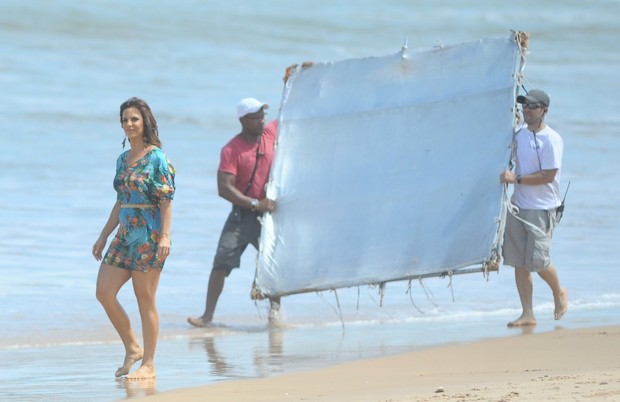 Ivete Sangalo em gravação na praia do Forte, Salvador (Foto: Francisco Cepeda / AgNews)