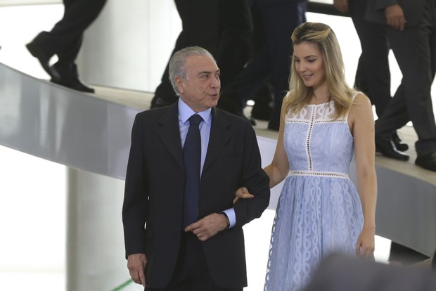 Marcela Temer usou vestido de R$1,6 mil em evento social, em Brasília (Foto: Agência Brasil)