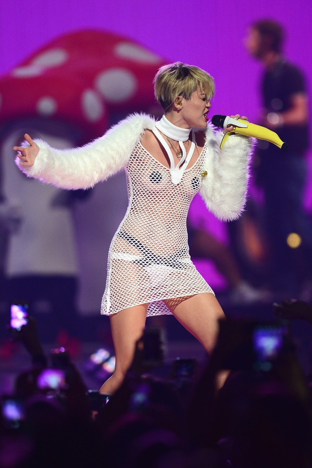 Miley Cyrus em evento em Las Vegas (Foto: AFP / Agência)