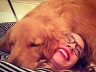 Luma Costa posa com o cachorro: 'Que delícia'