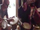 Vídeo: Kanye West toca samba em estúdio do Rio