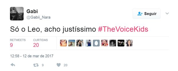 Ausência de Victor Chaves no The Voice Kids é comentada na web (Foto: Reprodução/Twitter)