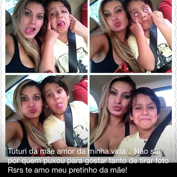 Andressa Urach e o filho (Foto: Reprodução/Instagram)