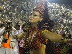 Viviane Araújo chora de emoção ao término do desfile do Salgueiro