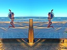 Carol Magalhães posta foto de biquíni na praia: 'Todo mundo é livre'
