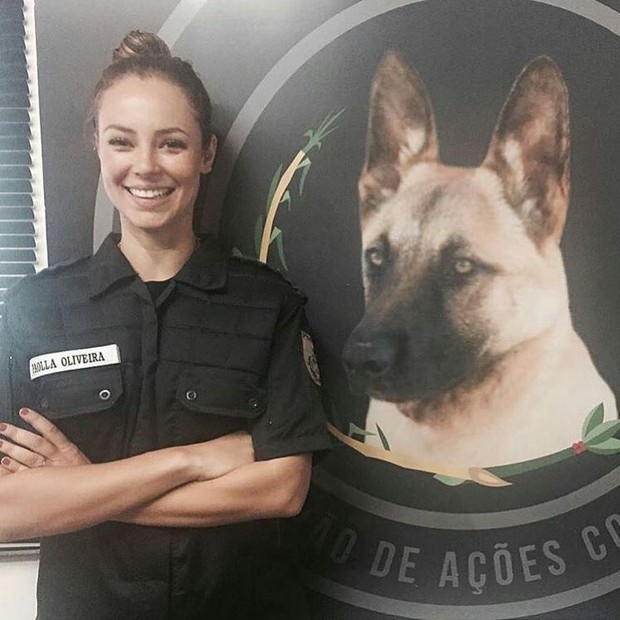 Paolla Oliveira em preparação para viver policial na novela A Força do Querer (Foto: Reprodução/Instagram)