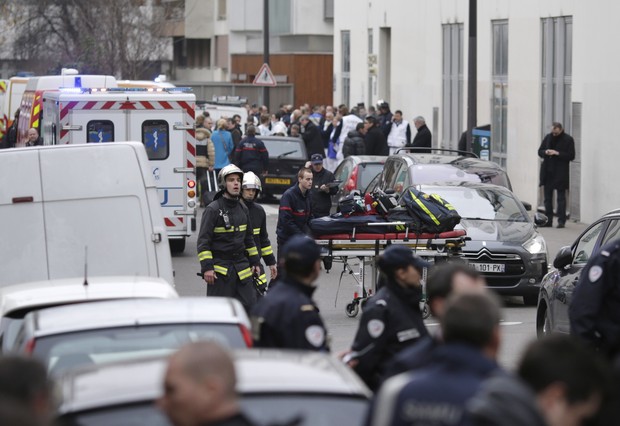 Atentado a revista Charlie Hebdo em Paris (Foto: AFP/Agência)
