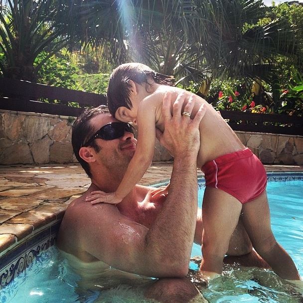 Sidney Sampaio e o filho (Foto: Instagram/Reprodução)