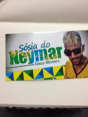 Cartão do sósia de Neymar (Foto: EGO)