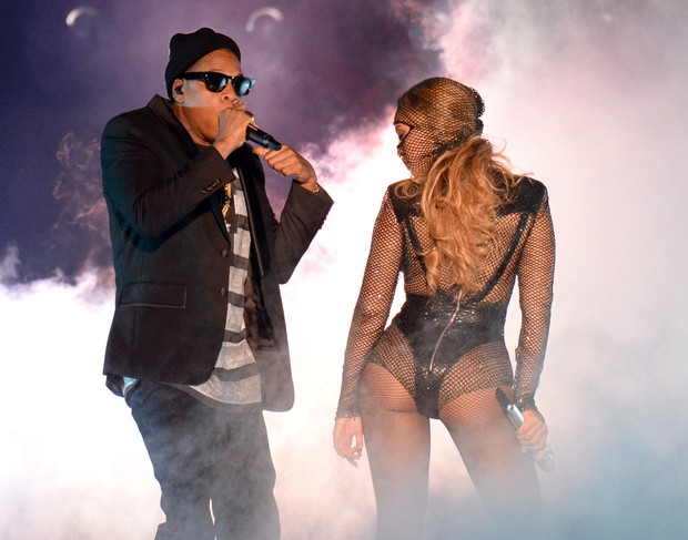 Jay-Z e Beyoncé em show em Miami, nos Estados Unidos (Foto: Kevin Mazur/ Getty Images)