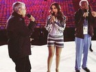 Anitta ensaia para abertura da Olimpíada ao lado de Caetano e Gil