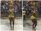 Musa da Tuiuti vai a ensaio técnico vestida com cristais Beyoncé