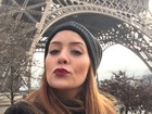 Tamires Peloso capricha no figurino em viagem para Paris