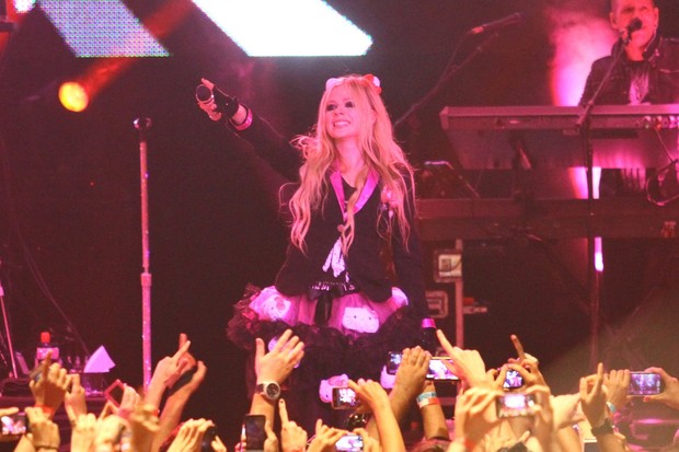 Avril Lavigne se apresenta no Rio (Foto: Marcello Sá Barretto / AgNews)