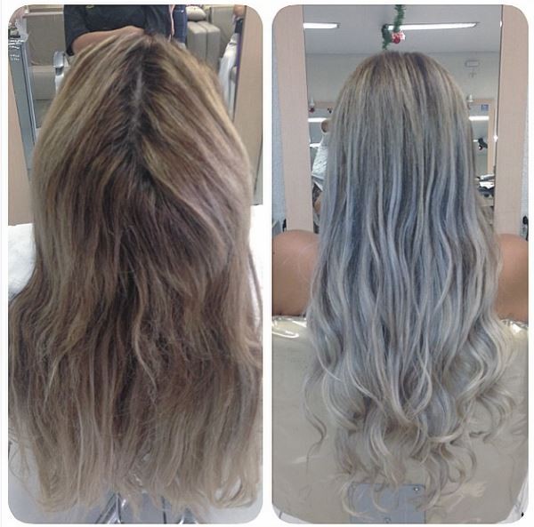 Antes e depois de Geisy Arruda no salão de beleza (Foto: Instagram/Reprodução)