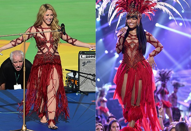 Shakira e Nicki Minaj (Foto: AFP)