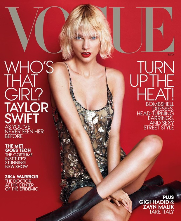 Taylor Swift na capa da edição de maio da Vogue americana (Foto: Reprodução / Instagram)
