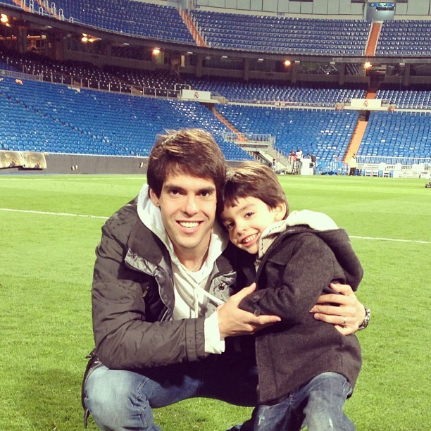 Kaká e o filho (Foto: Reprodução/Instagram)