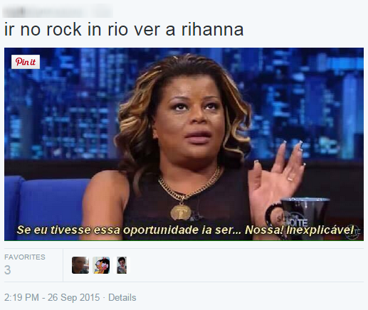 Meme da Rihanna no Twitter (Foto: Reprodução/ Twitter)