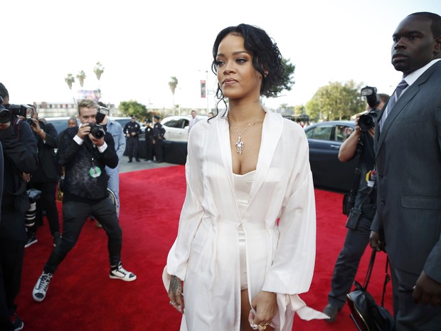 Rihanna no MTV Movie Awards em Los Angeles, nos Estados Unidos (Foto: Lucy Nicholson/ Reuters)