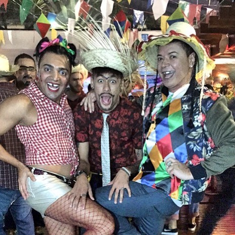 Tirulipa, Neymar e David Brazil (Foto: reprodução/instagram)