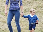 Magrinha! Kate Middleton usa calça justa durante passeio com George 