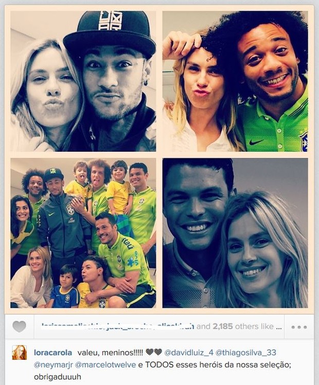 Carolina Dieckmann comemora vitória do Brasil (Foto: Instagram / Reprodução)