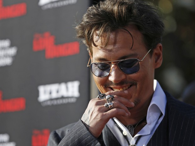 Johnny Depp em première de filme na Califórnia, nos Estados Unidos (Foto: Mario Anzuoni/ Reuters)