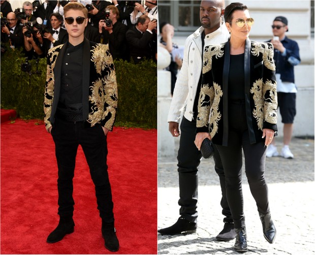 Justin Bieber e Kris Jenner: quem vestiu melhor? (Foto: Getty Images | AFP)