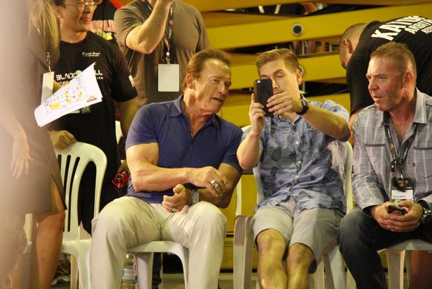 Arnold Schwarzenegger durante o Arnold Classic Brasil 2016 (Foto: AgNews)