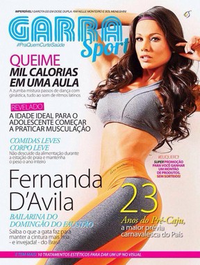 Bailarina do Faustão Fernanda D`Avila é a capa da revista Garra Sport (Foto: Tâmara Carvalho/MF Models Assessoria)
