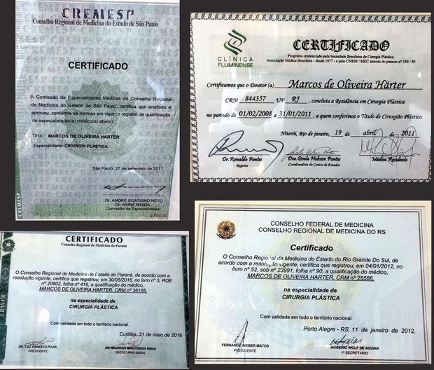 Diplomas de Marcos Harter, do BBB 17 (Foto: Reprodução/Instagram)
