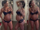 Bella Falconi mostra barriga de 30 semanas de gravidez: 'Reta final'