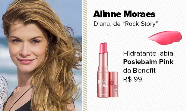 O batom, usado pela personagem Diana (Alinne Moraes), é um hidratante labial da Benet. (Foto: Sandy Bahia/EGO)
