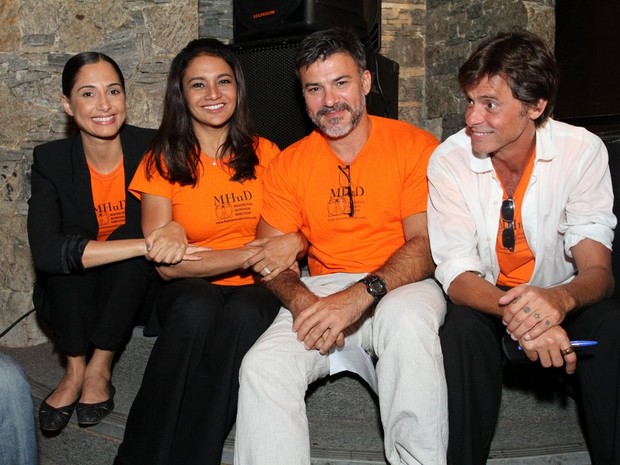 Camila Pitanga, Dira Paes, Leonardo Brício e Marcos Winter em evento no Rio (Foto: Anderson Borde/ Ag. News)