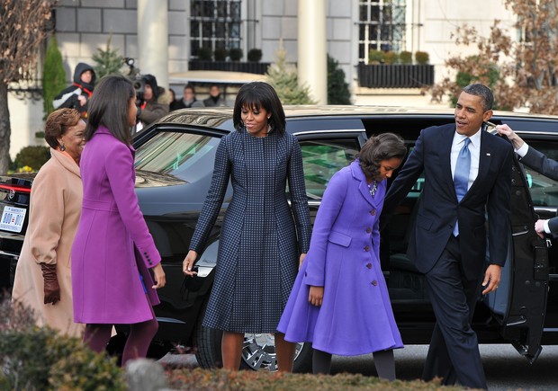 Michelle Obama nas cerimônias ligadas à posse de Barack Obama (Foto: Agência AFP)