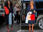 Beyoncé e a irmã, Solange Knowles, usam roupas iguais