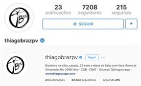Instagram de Thiago Braz (Foto: Instagram/ Reprodução)