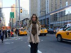 Ex-BBB Adriana posta foto no dia mais frio de viagem a NY