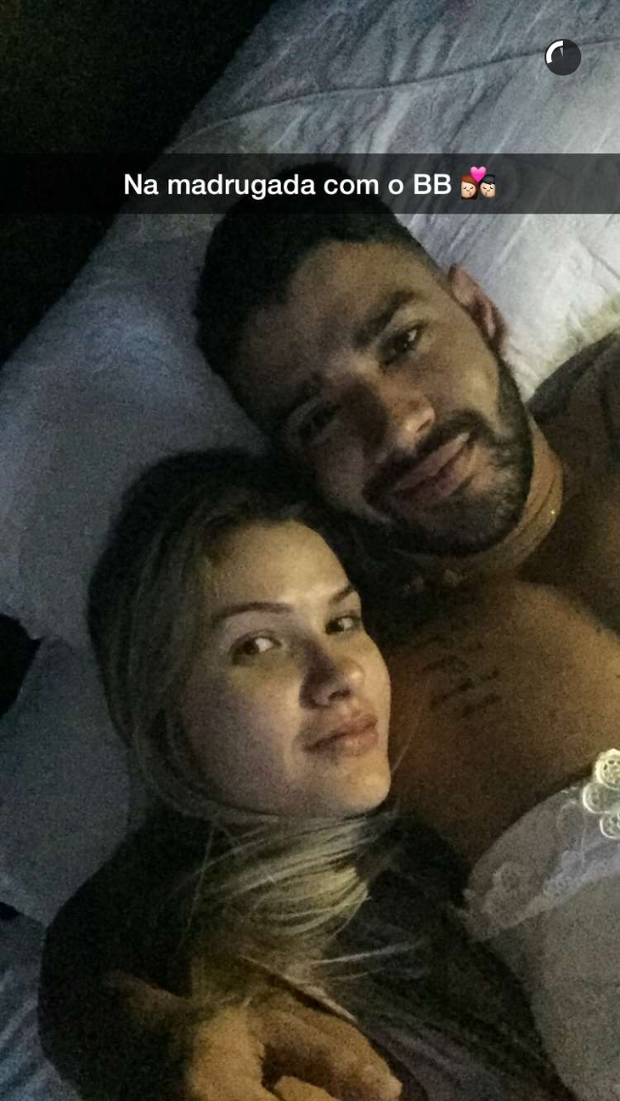 Andressa Suita e Gusttavo Lima (Foto: Reprodução / Snapchat)
