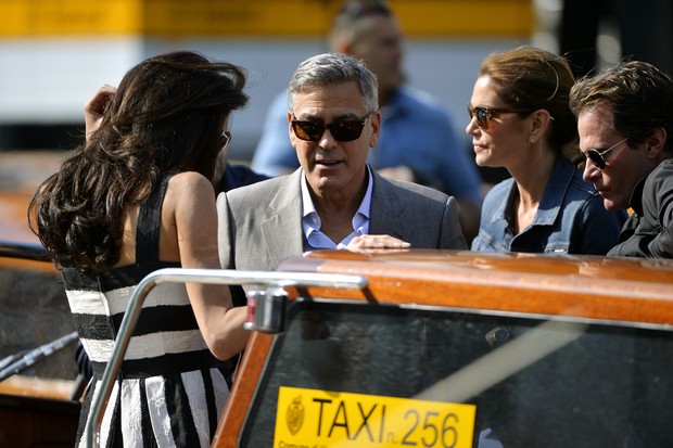 George Clooney e Amal Alamuddin (Foto: Andreas Solaro/AFP)