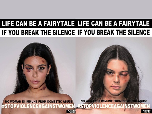 Campanha contra violência Kim KArdashian (Foto: Reprodução/ Facebook)