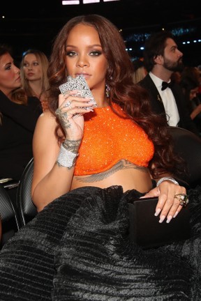 Rihanna no Grammy (Foto: Christopher Polk / GETTY IMAGES NORTH AMERICA / AFP)