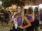 Danielle Favatto curte camarote no Rio e revela desejo de desfilar