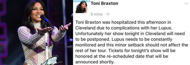 Comunicado sobre Toni Braxton (Foto: Getty Images / Instagram )