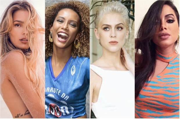 Yasmin Brunet, Taís Araújo, Sophia Abrahão e Anitta: diferentes tipos de cabelo (Foto: Reprodução / Instagram)