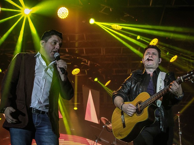 Bruno e Marrone em show em São Paulo (Foto: Raphael Castello/ Ag. News)