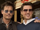 Encontro de galãs: Johnny Depp e Tom Cruise vão a evento nos EUA